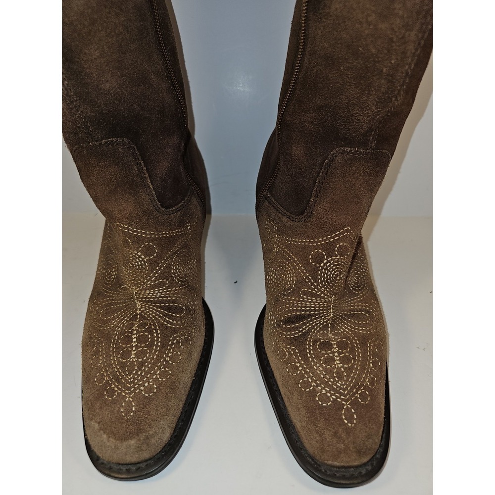 Dr. Scholl's Brown Suede Lace-Up Western-Inspired Boots